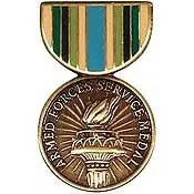 PINS- MEDAL, ARMED FORCE. SVC (1-3/16")