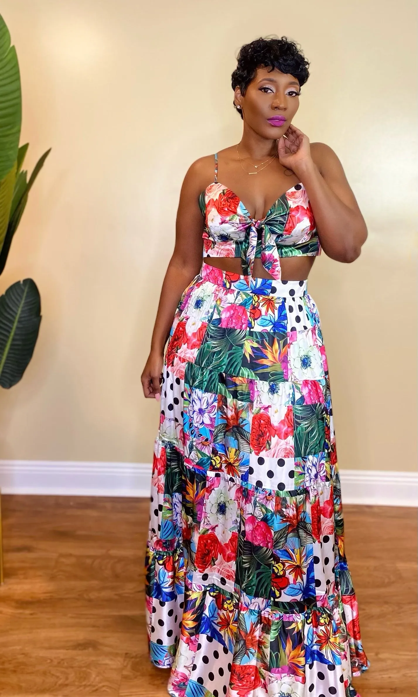 PRINT PARTY SKIRT SET