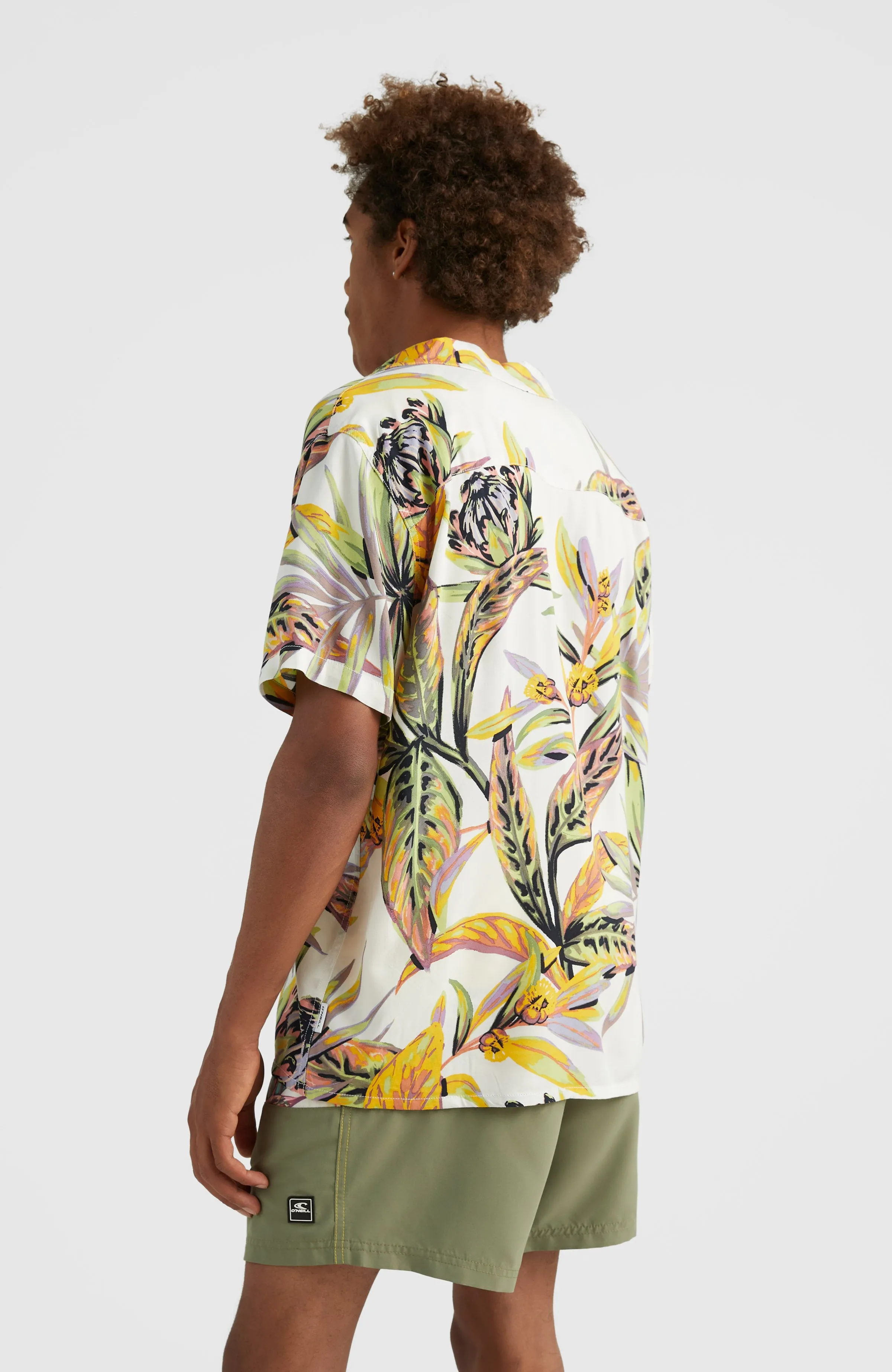 Print-Shirt | White Tropical Flower
