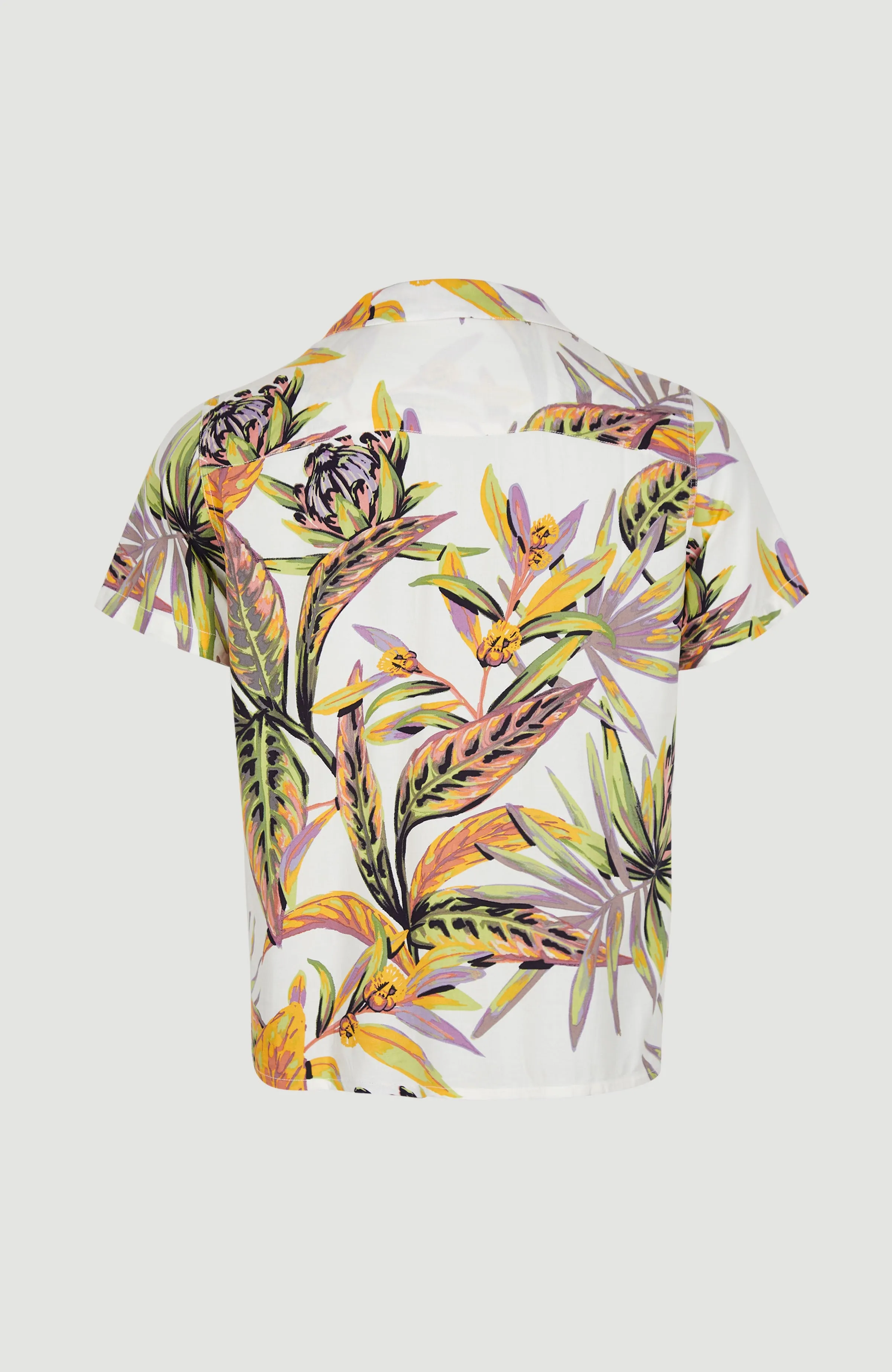 Print-Shirt | White Tropical Flower