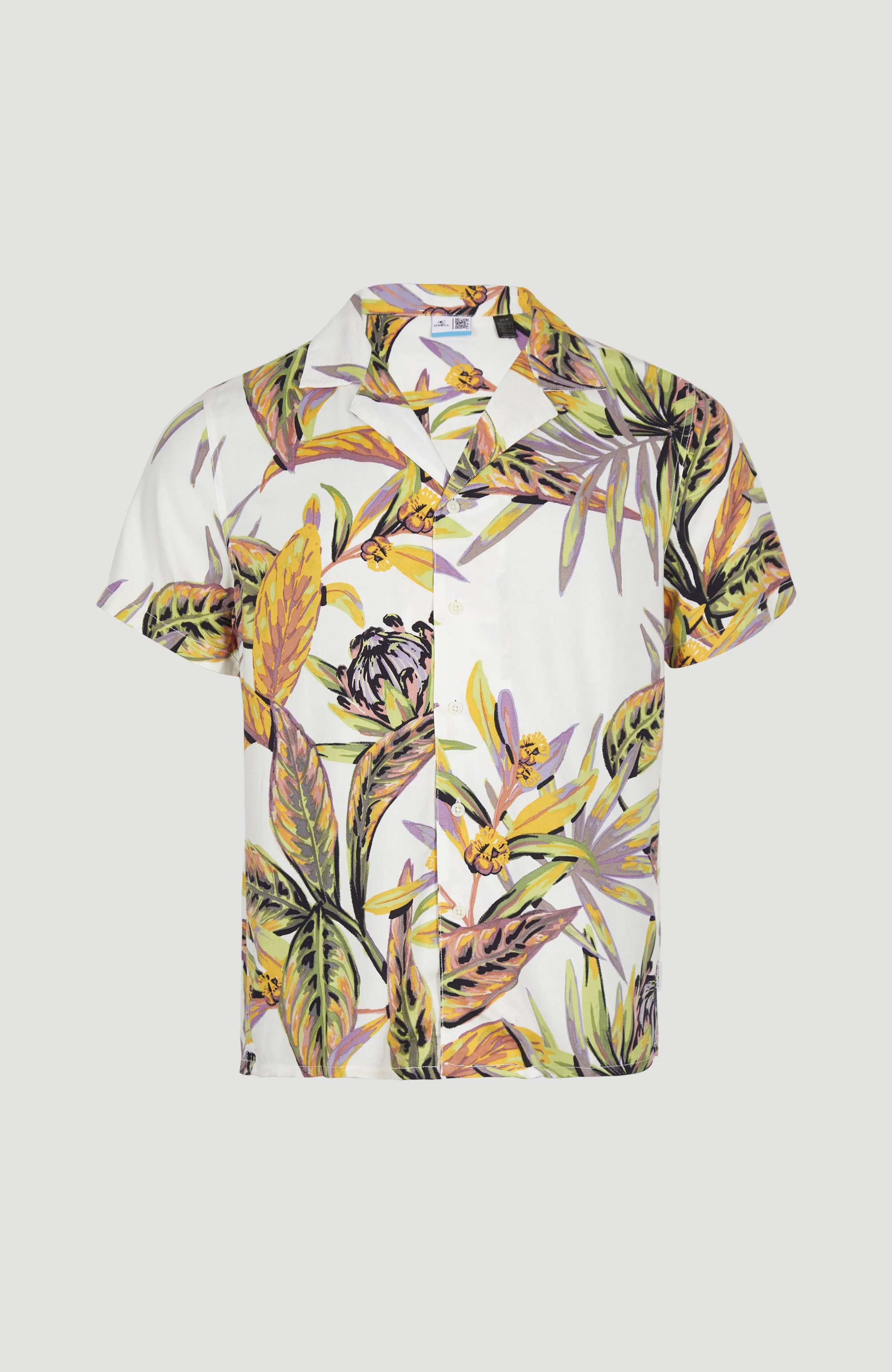Print-Shirt | White Tropical Flower