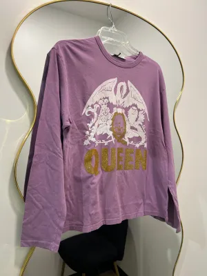 Queen Glitter Crest LS Crew by Daydreamer