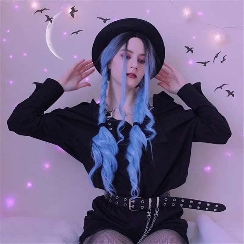 "BLACK GOTHIC OFF SHOULDER" SHIRT DRESS K082201REVIEW