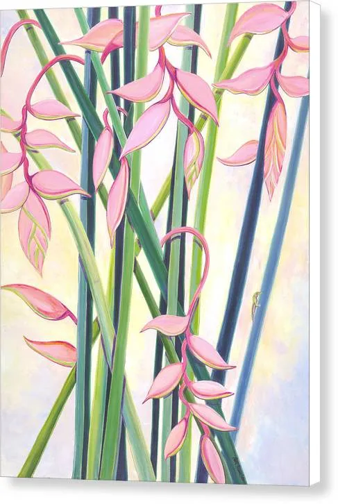 "Pink Elegance" Tropical Beauty - Canvas Print