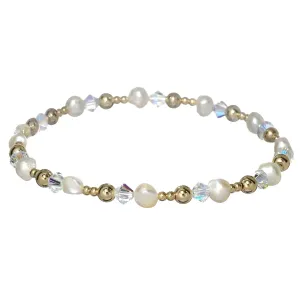 "VIVIANA" 14k gold-filled & pearl beaded Bracelet
