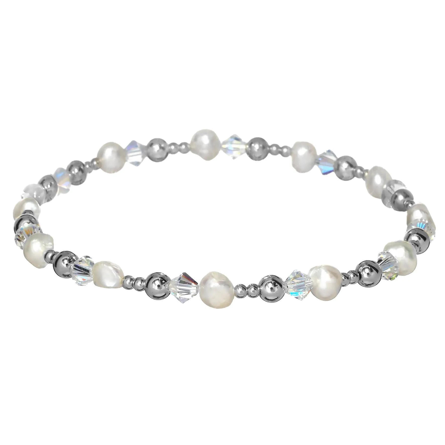 "VIVIANA" 14k gold-filled & pearl beaded Bracelet