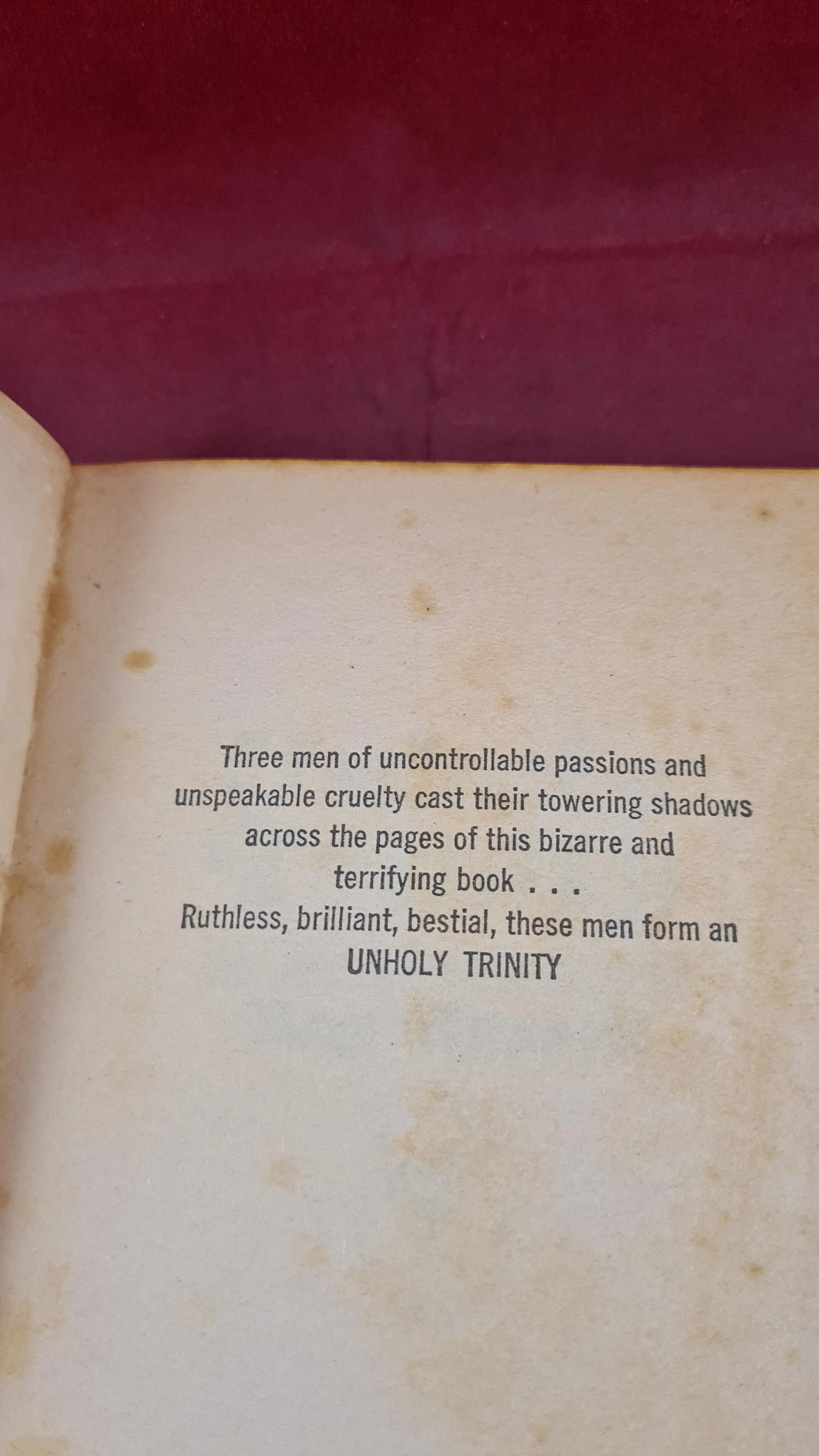 Ray Russell - Unholy Trinity, Bantam Book, 1967, First Edition, Paperbacks