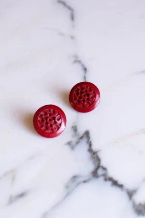Red Cinnabar Earrings