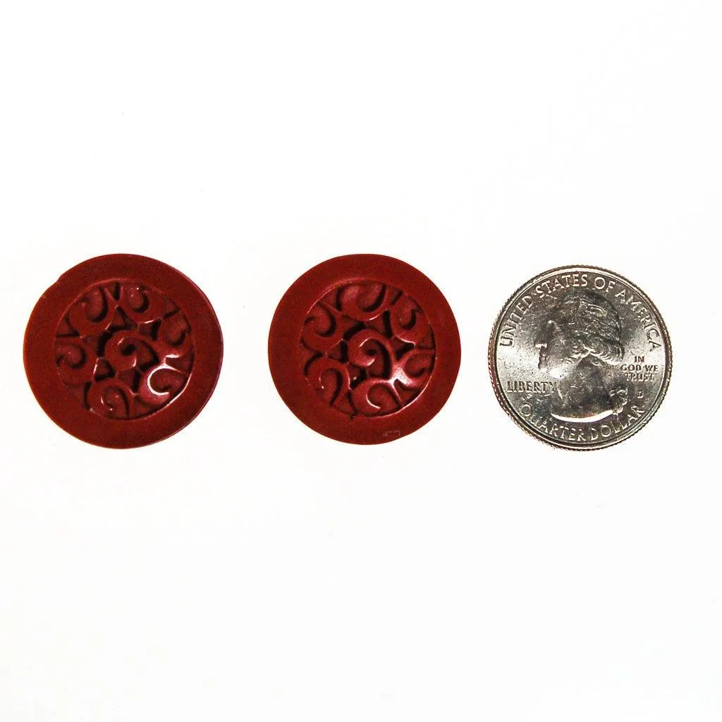 Red Cinnabar Earrings