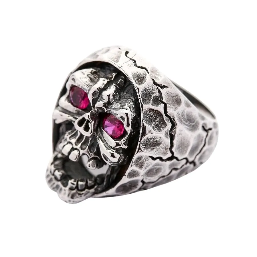 Red Eyes Skull Devil Ring