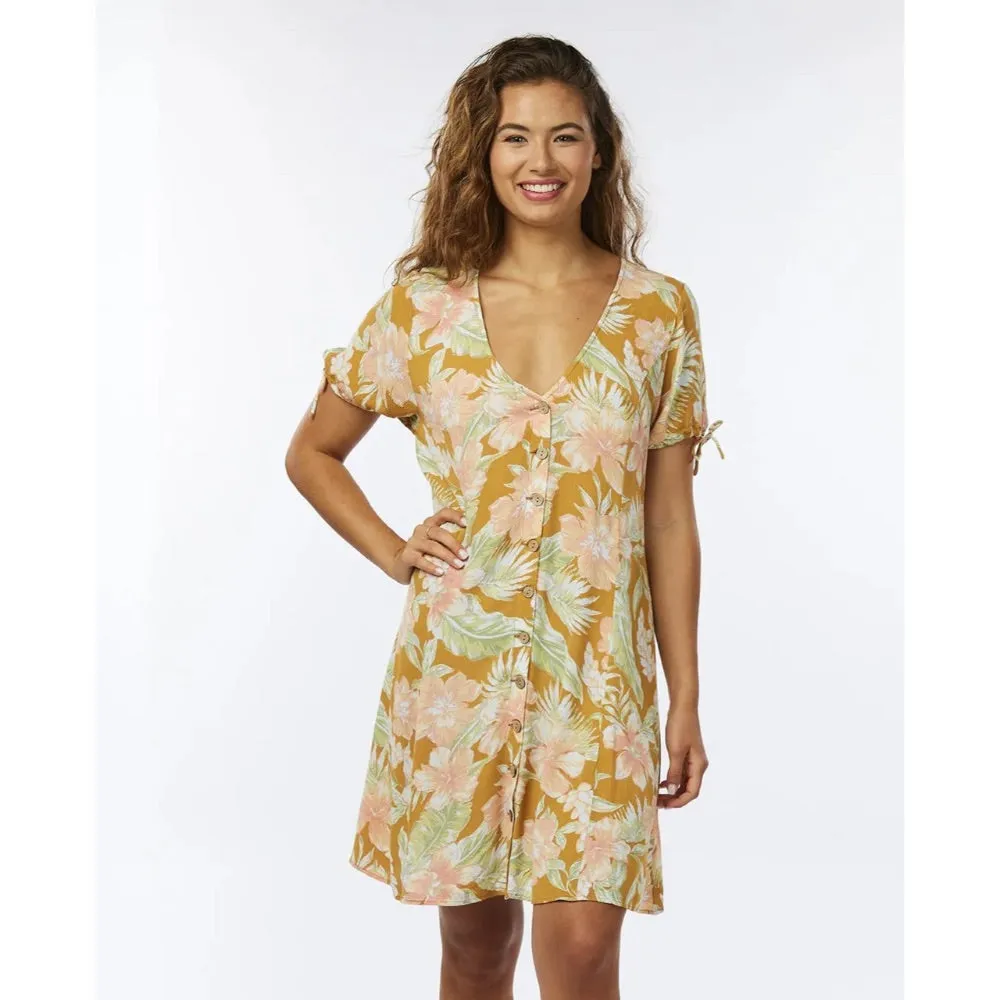 RIP CURL ALWAYS SUMMER DRESS GOLD
