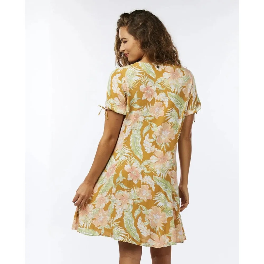 RIP CURL ALWAYS SUMMER DRESS GOLD