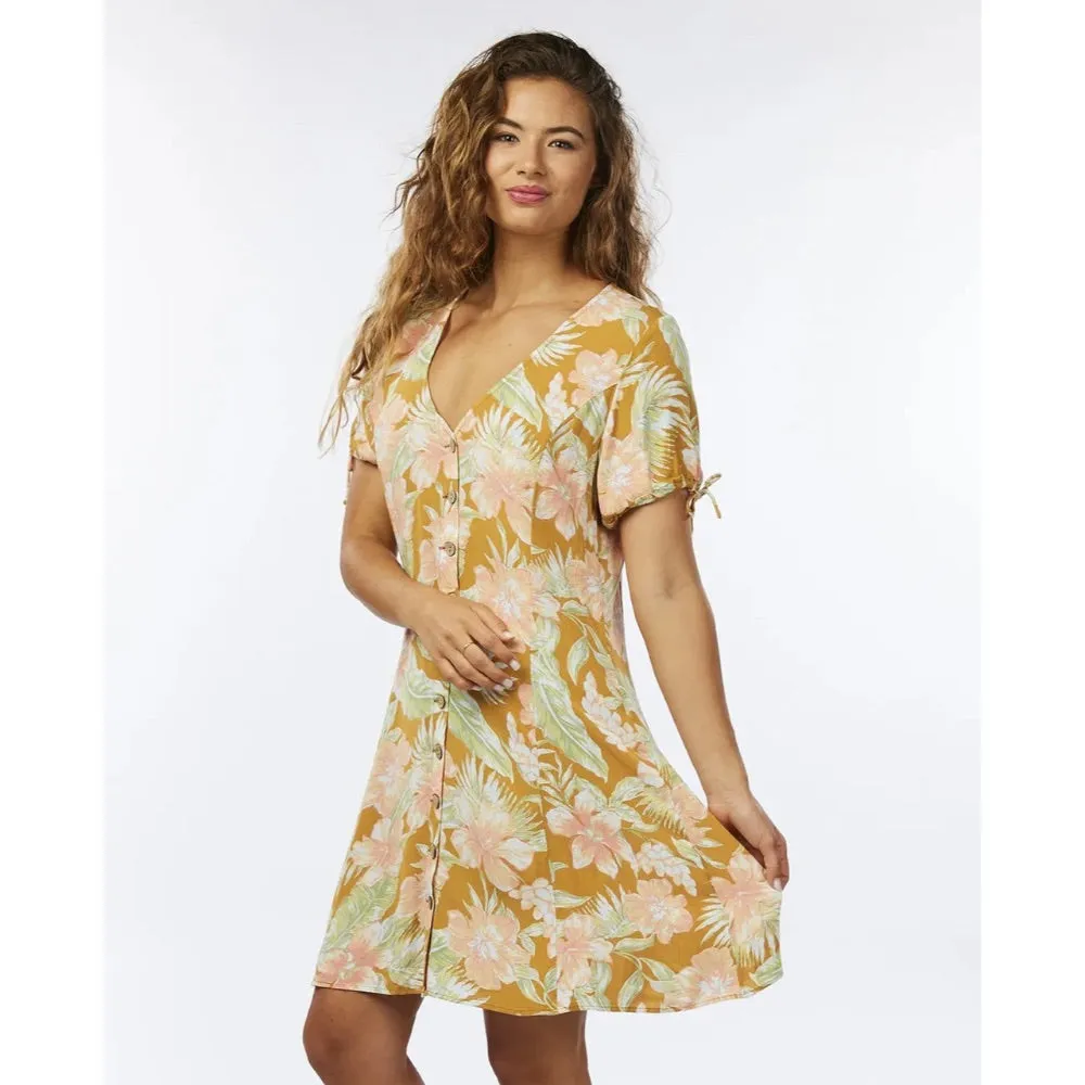 RIP CURL ALWAYS SUMMER DRESS GOLD