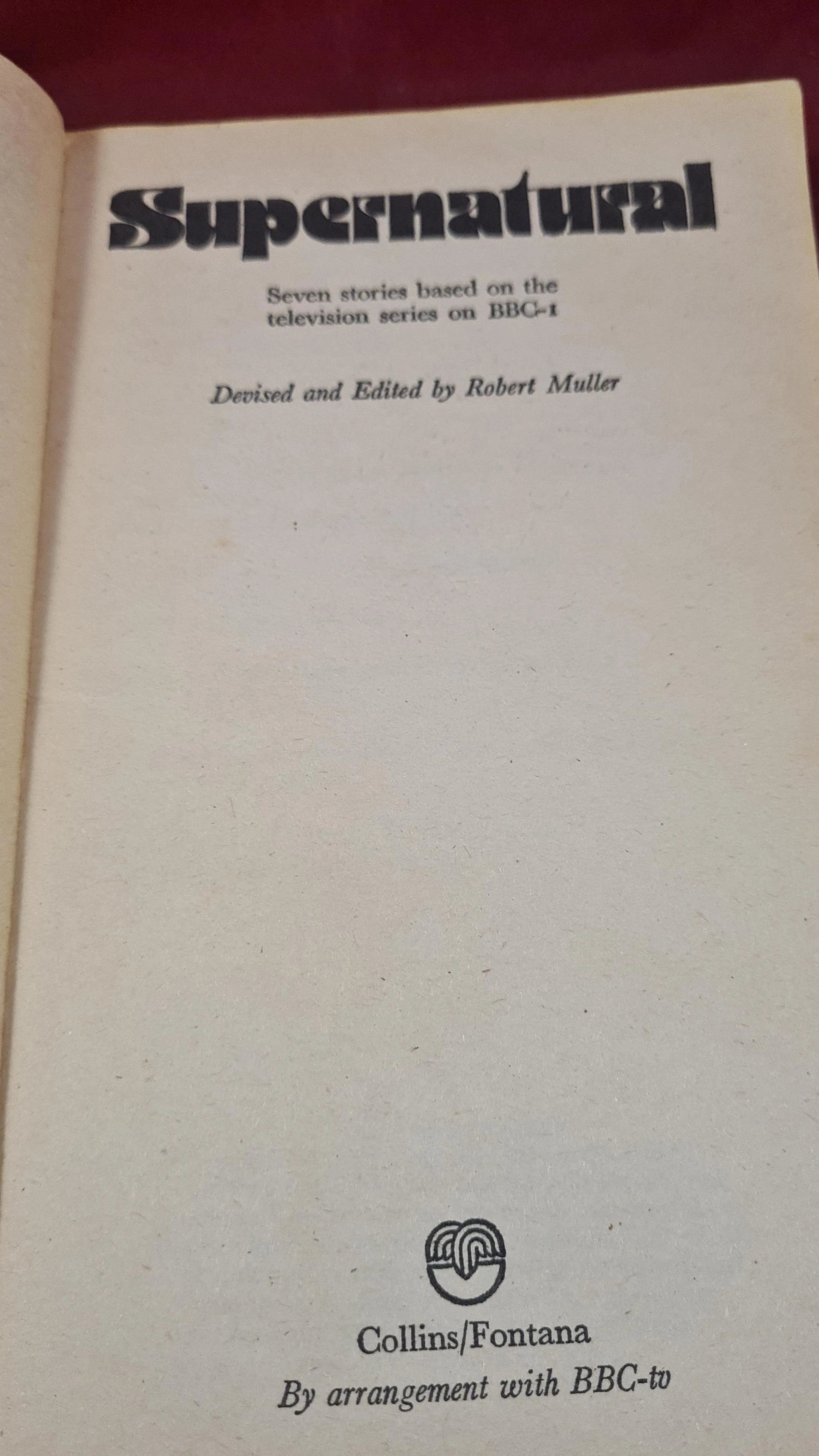 Robert Muller - Supernatural, Collins/Fontana, 1977, Paperbacks