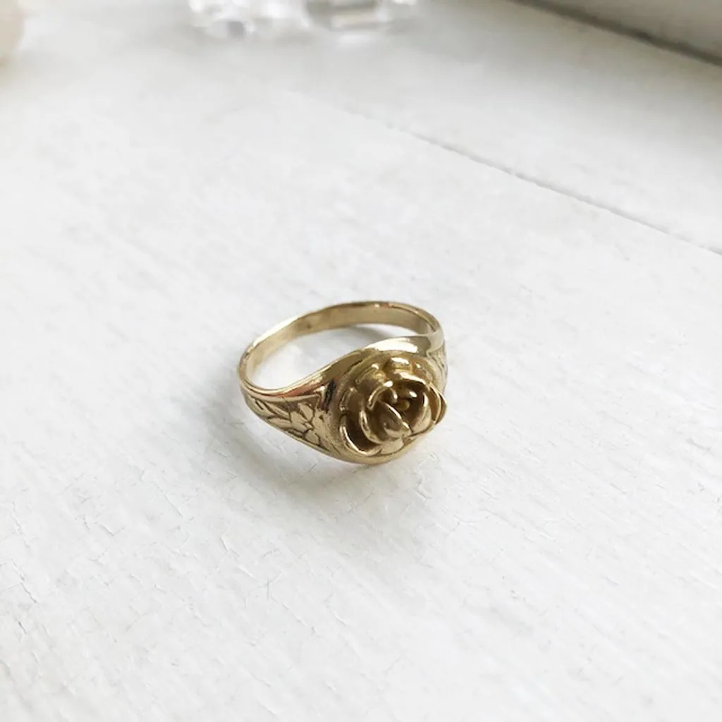 Rose Signet Ring