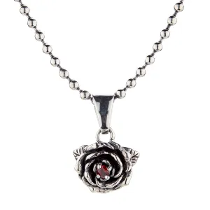 Rose Sterling Silver Pendant