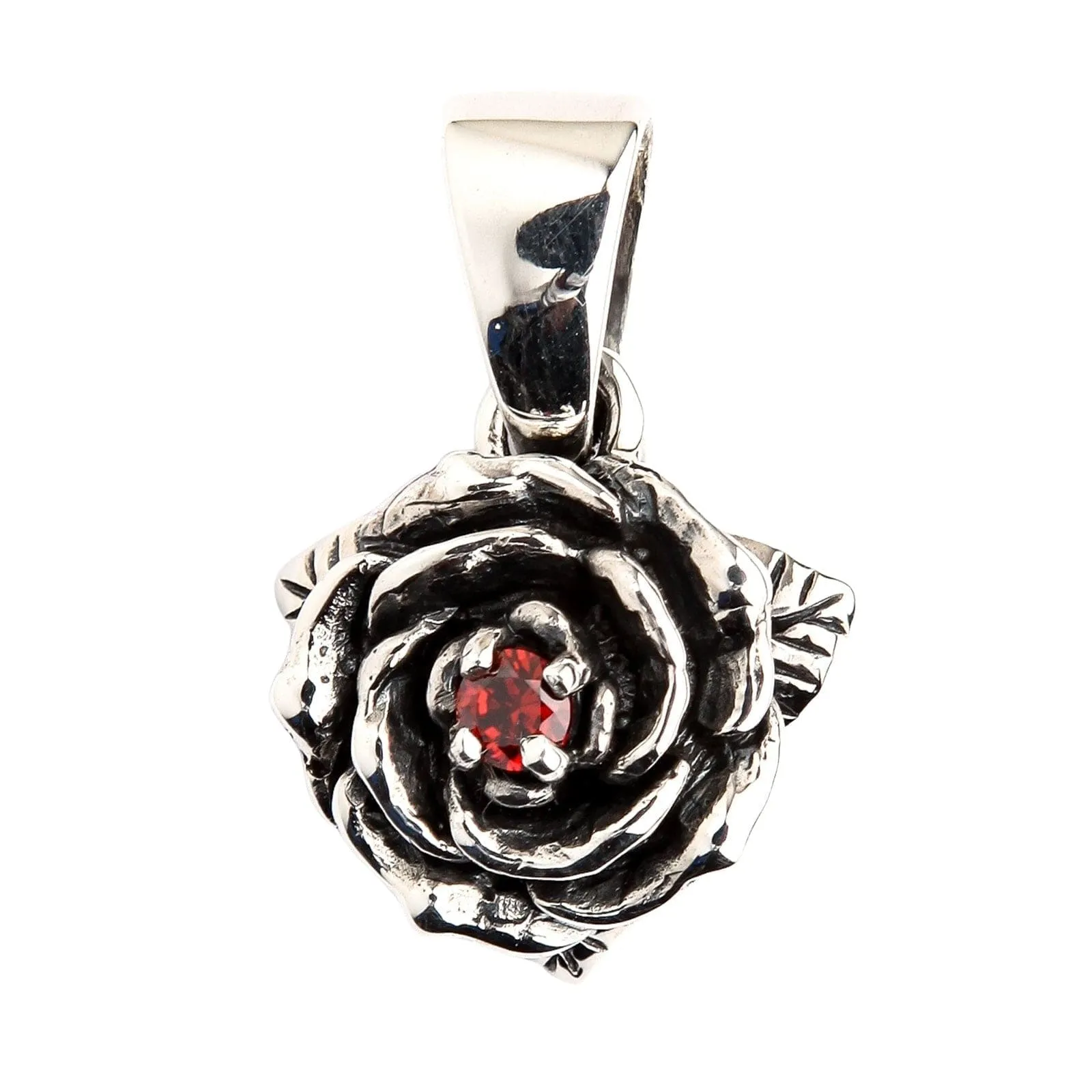 Rose Sterling Silver Pendant