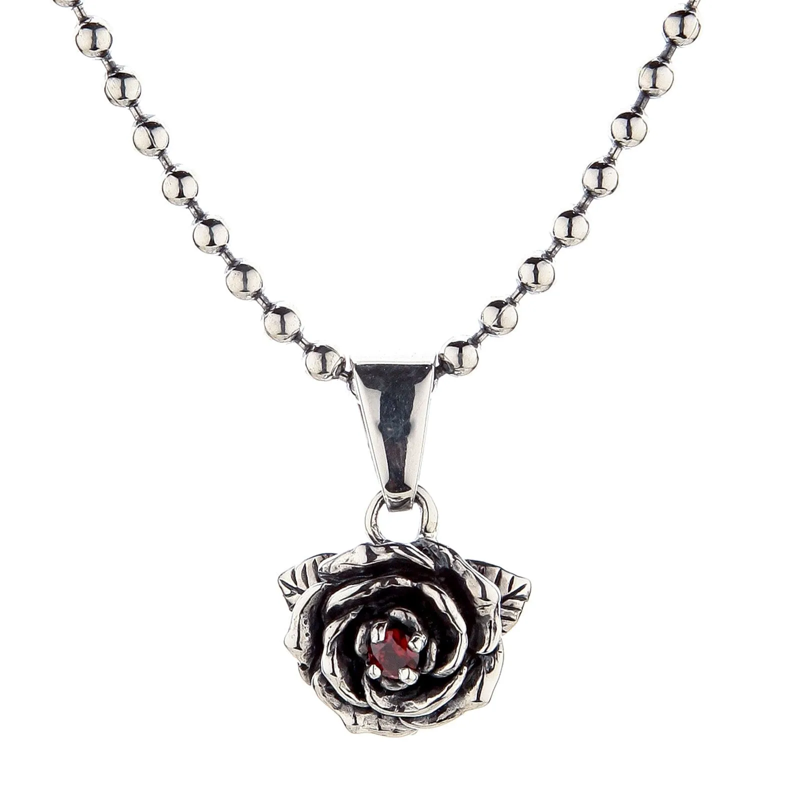 Rose Sterling Silver Pendant