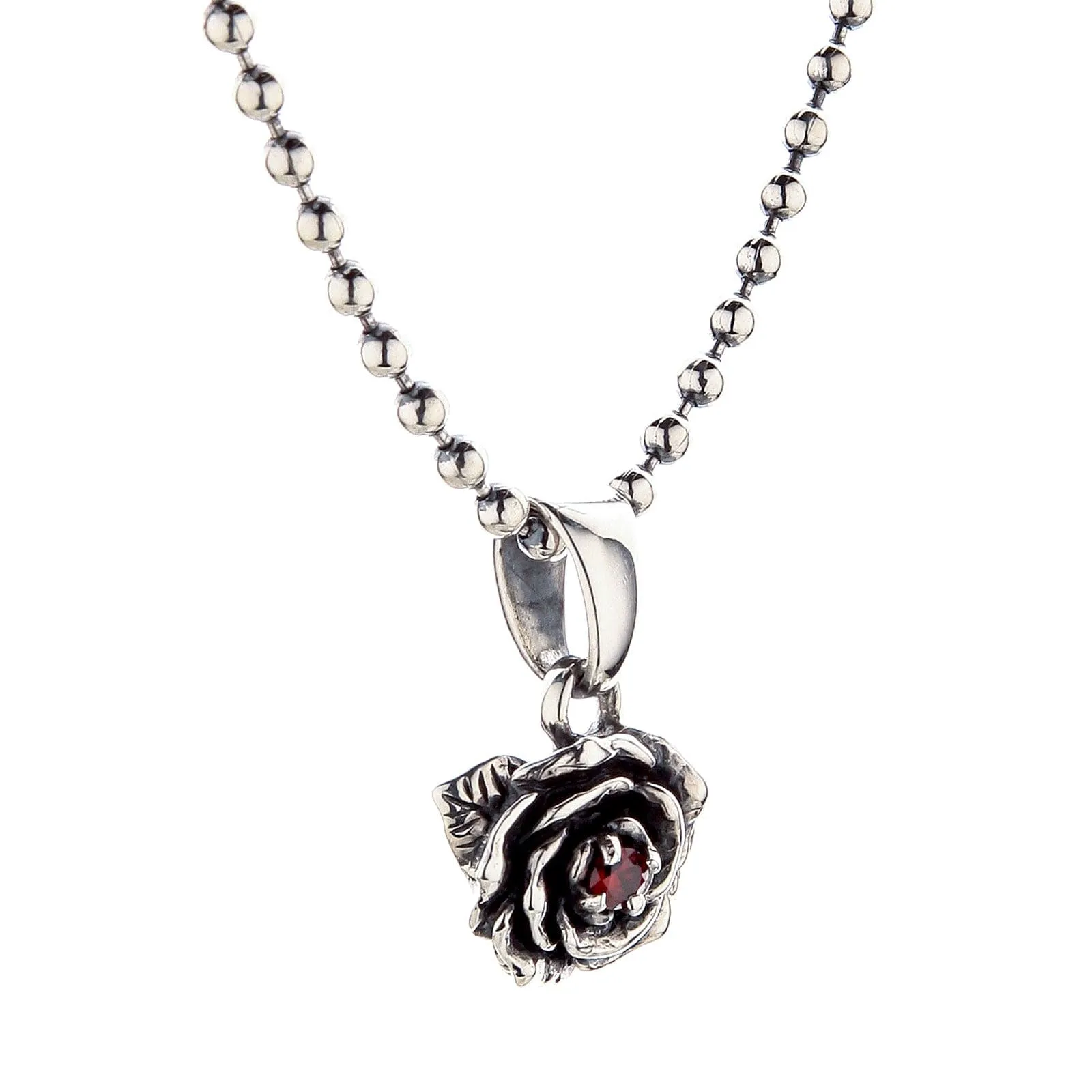 Rose Sterling Silver Pendant