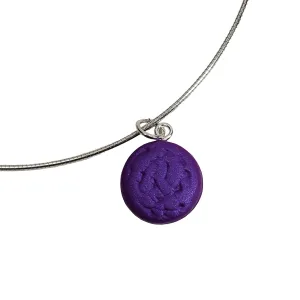 Round Pendant - Texture - Purple