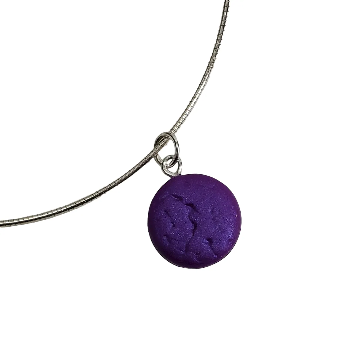 Round Pendant - Texture - Purple