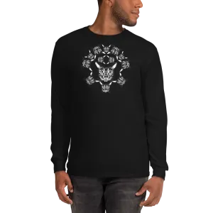 ROYAL CAT CREST White Cat Print Long Sleeve T-shirt in Color