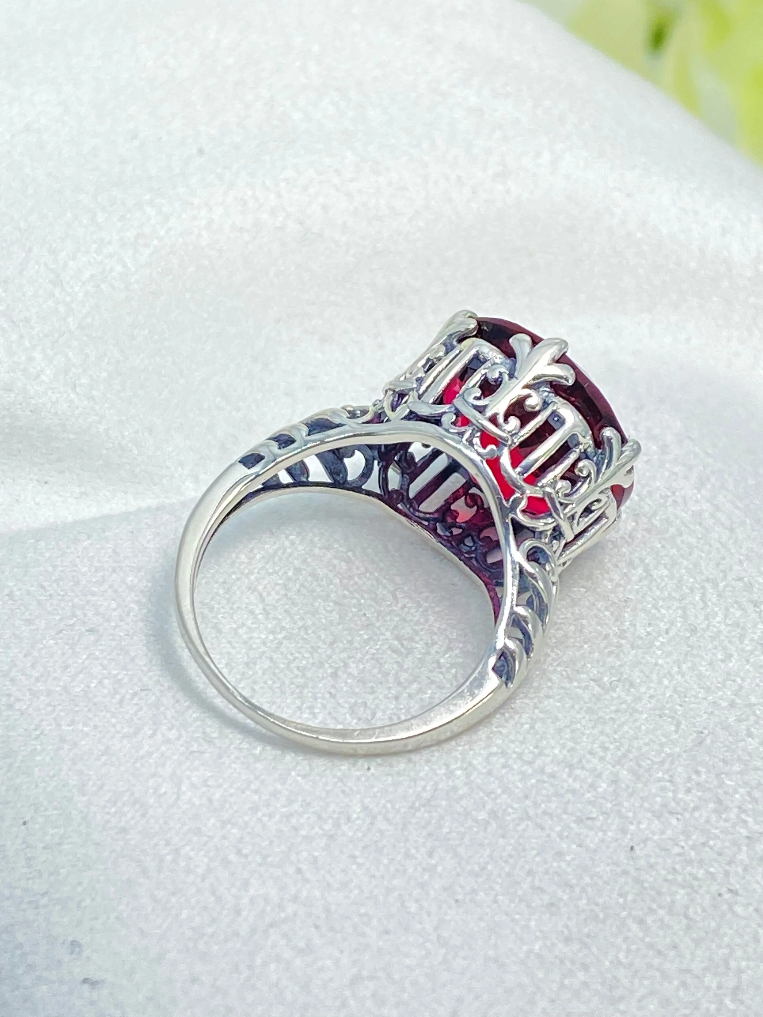Ruby Ring, Romantic Gothic Jewelry #D123