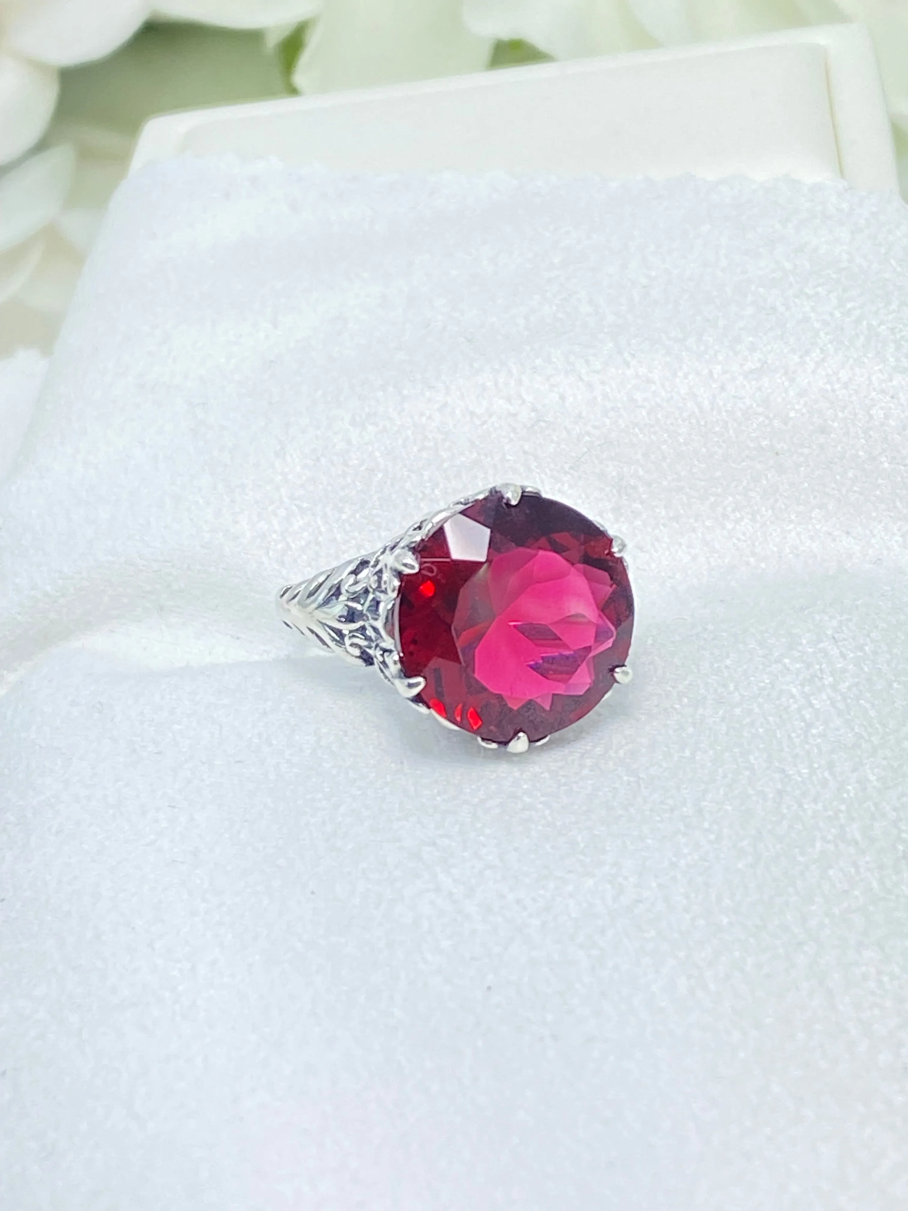 Ruby Ring, Romantic Gothic Jewelry #D123