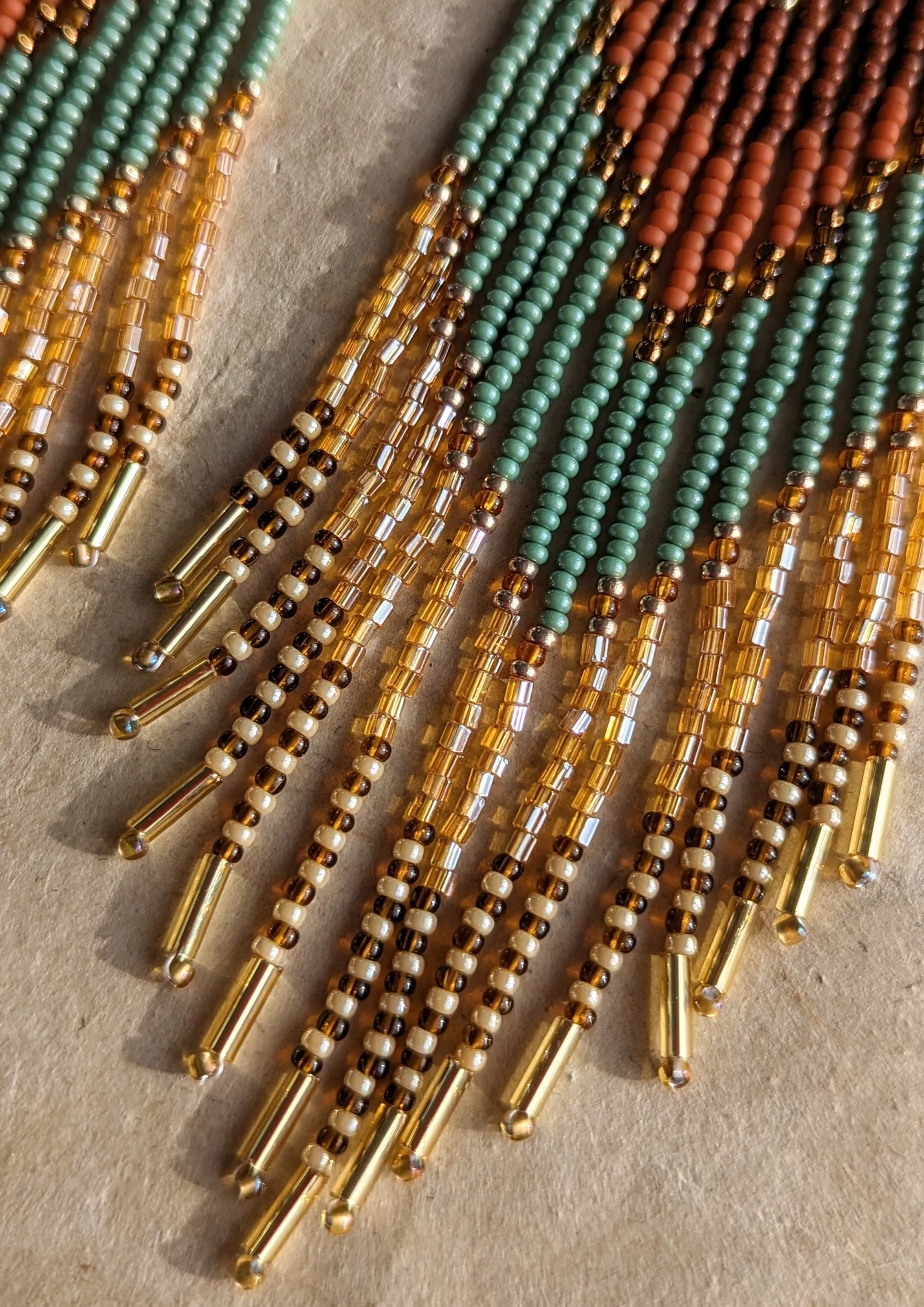 Sandra Hessonite Terracotta Beaded Earrings