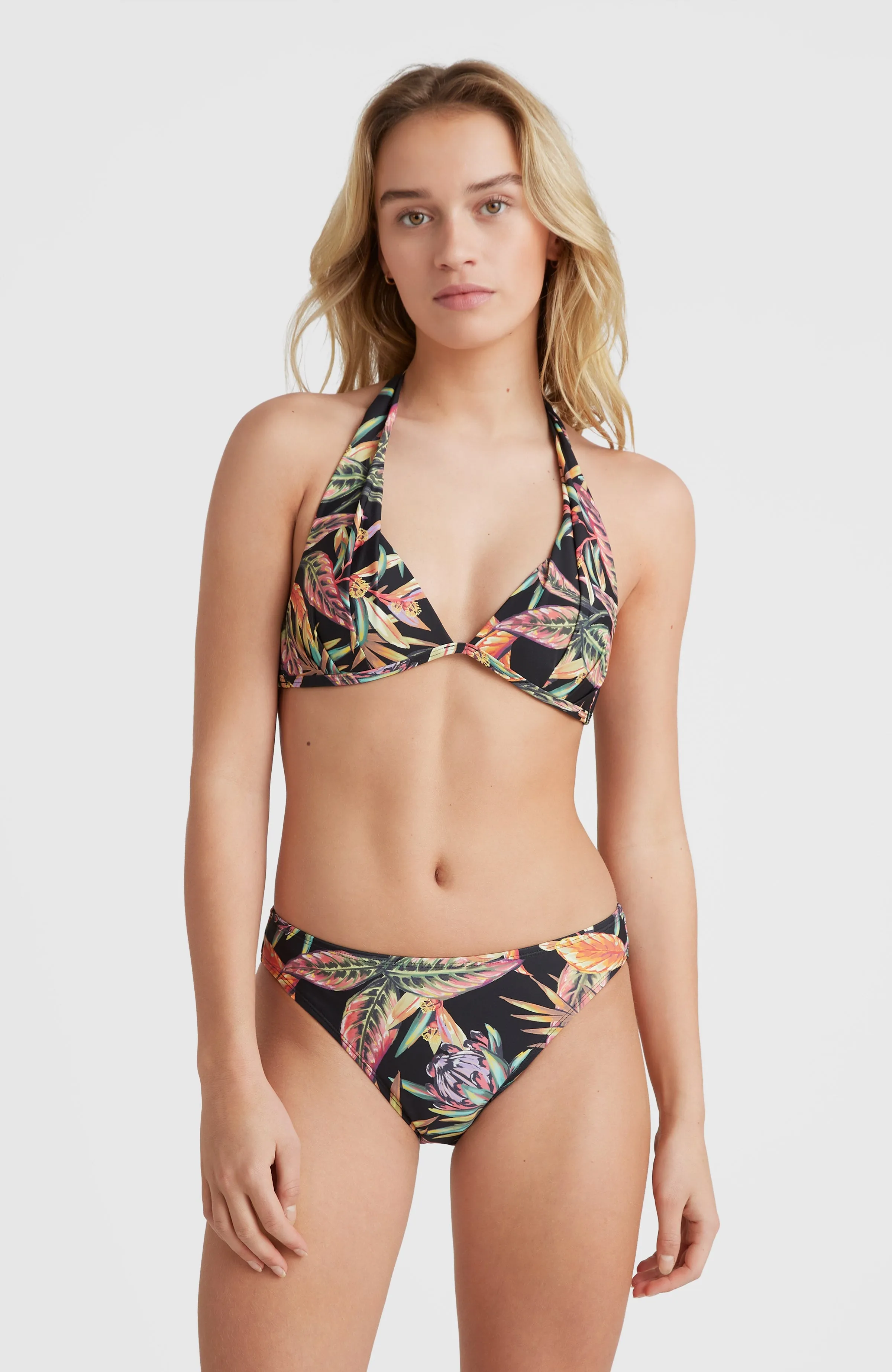 Sao Mix Bikini Oberteil | Black Tropical Flower