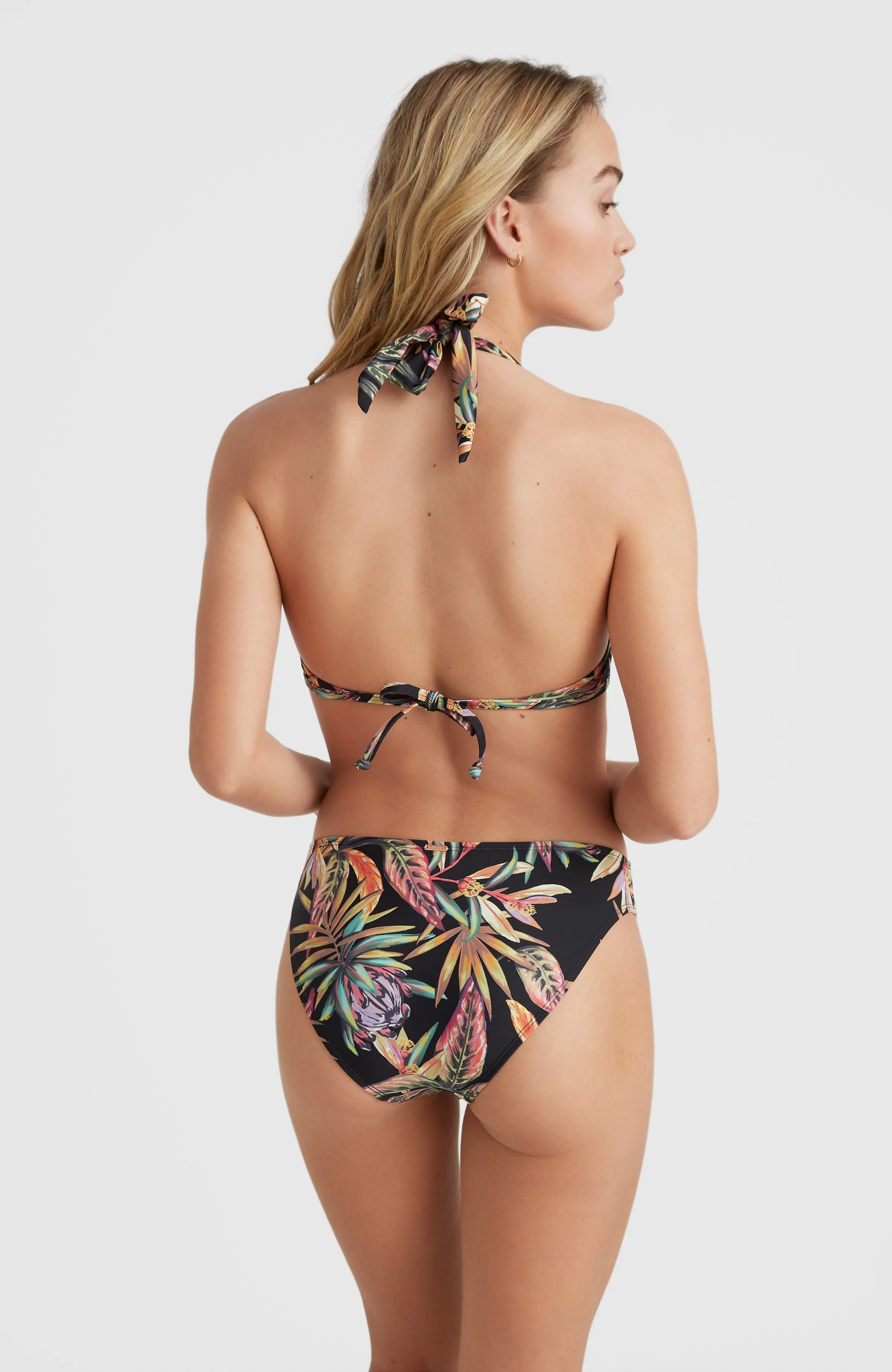 Sao Mix Bikini Oberteil | Black Tropical Flower