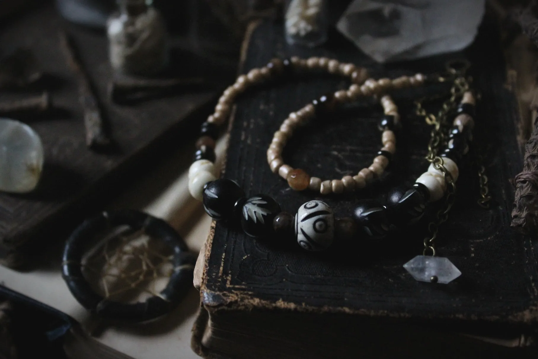Season of the Witch, Pt.II | Seiðr. Herkimer Diamond Accent Beaded Necklace.