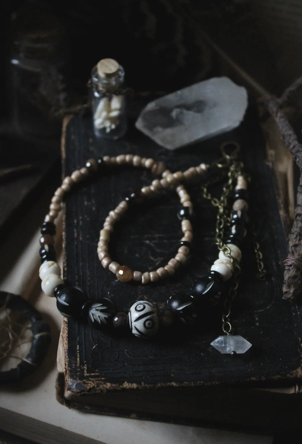 Season of the Witch, Pt.II | Seiðr. Herkimer Diamond Accent Beaded Necklace.