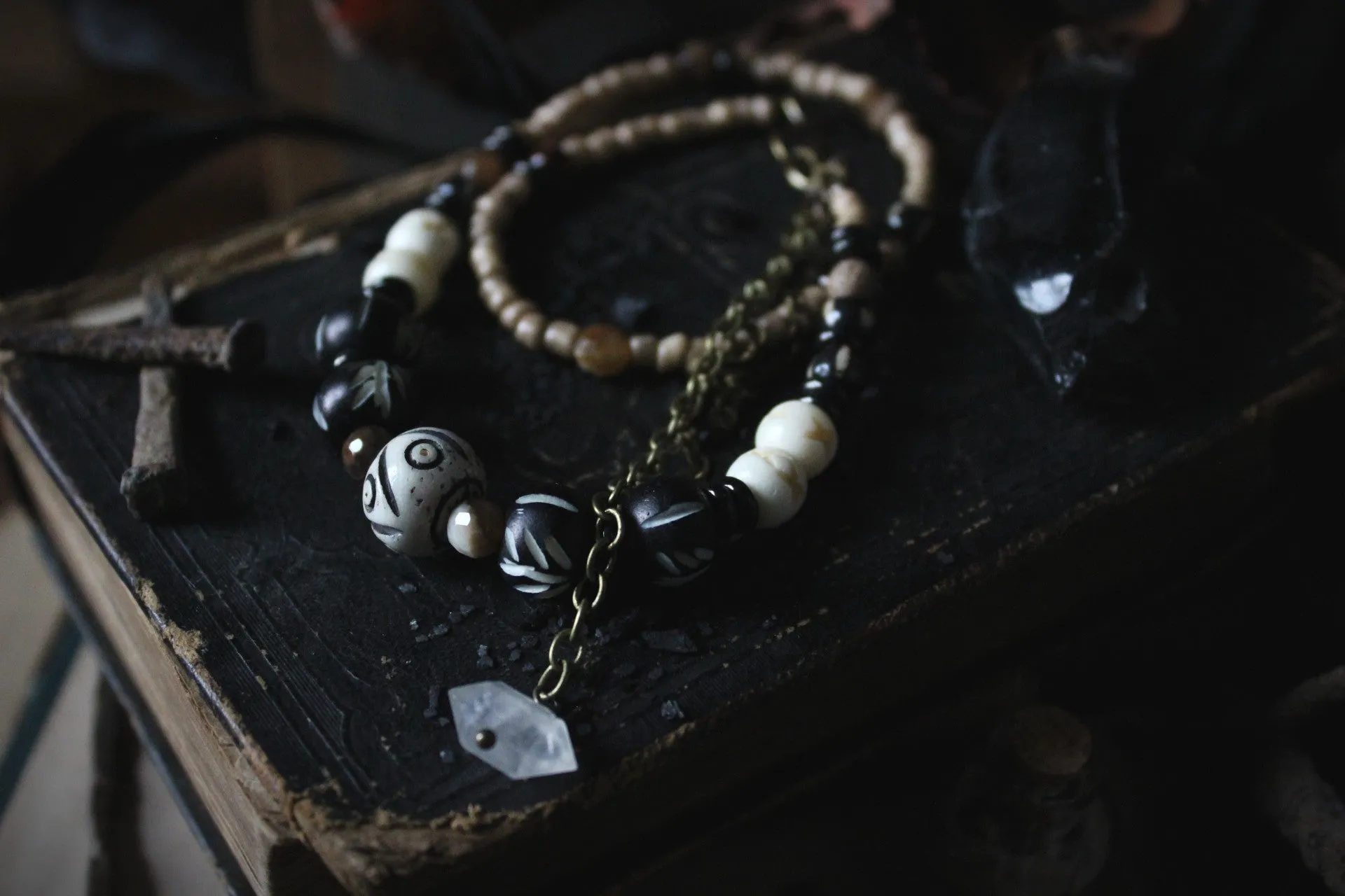 Season of the Witch, Pt.II | Seiðr. Herkimer Diamond Accent Beaded Necklace.