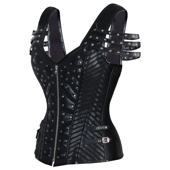 Shervinee Gothic Overbust Corset with Shoulder Straps