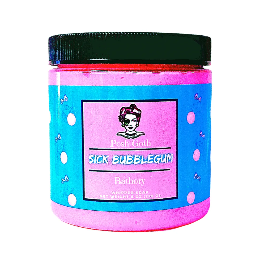 SICK BUBBLEGUM Bathory Whip™ Whipped Gothic Soap from Posh Goth 8 oz