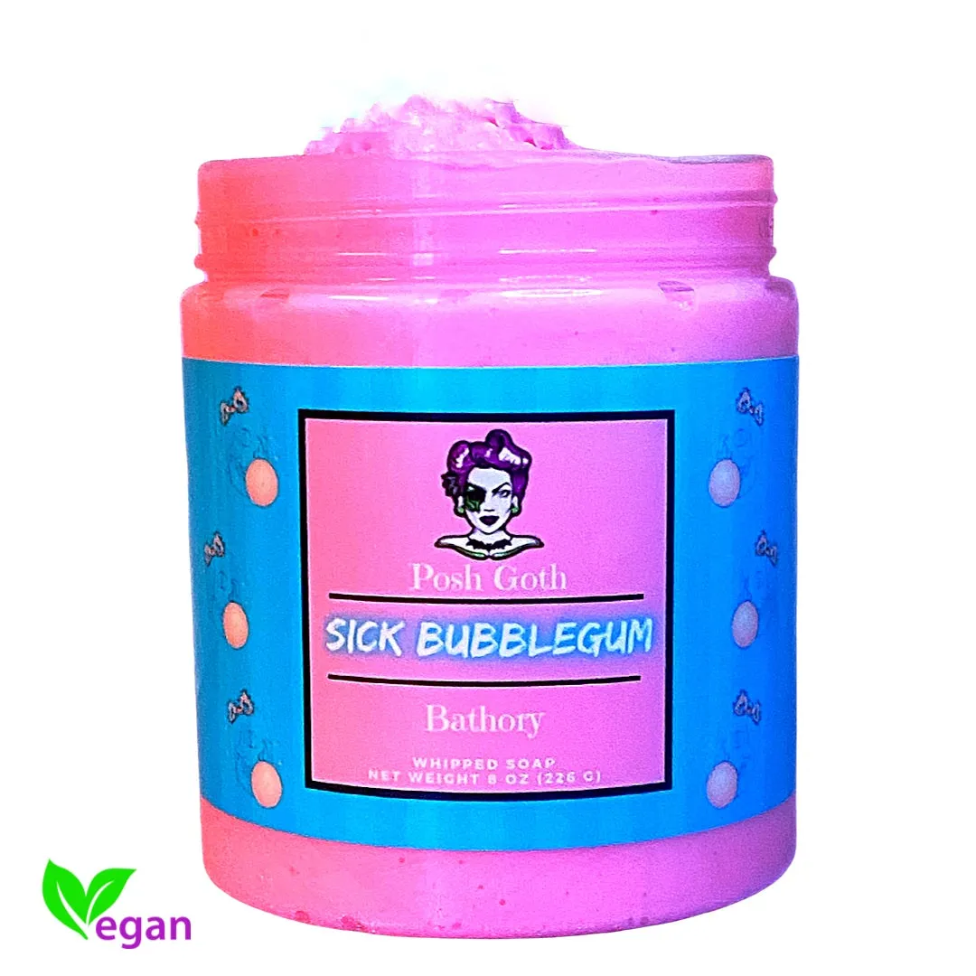 SICK BUBBLEGUM Bathory Whip™ Whipped Gothic Soap from Posh Goth 8 oz