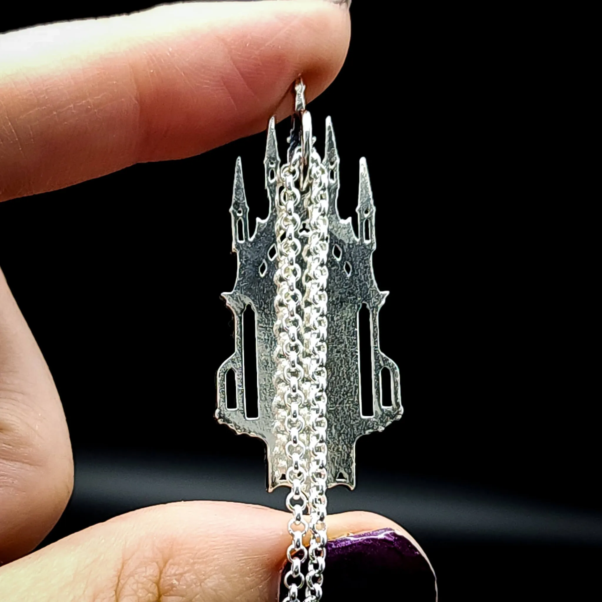 Silver Midnight Cathedral Necklace