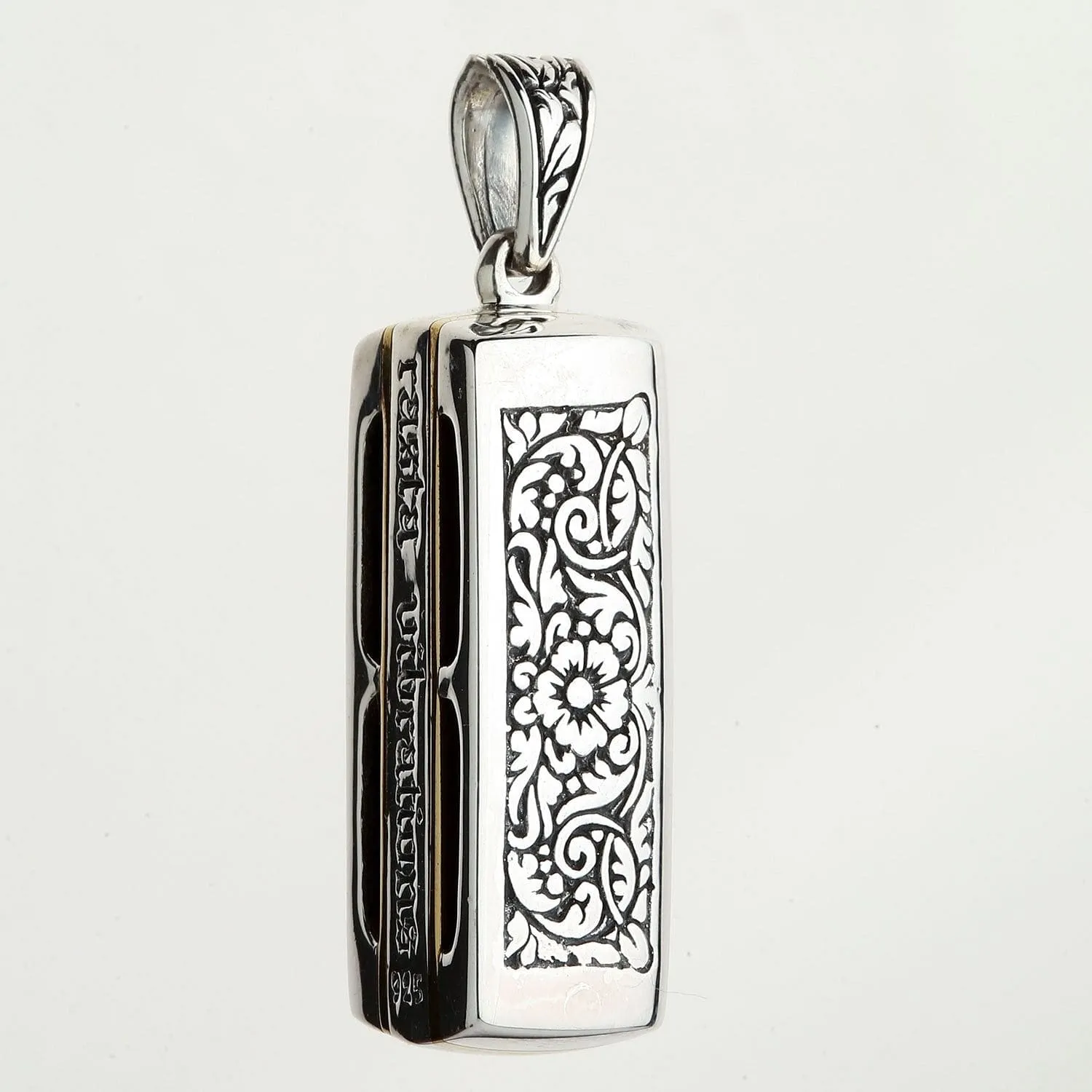 Silver Rasta Lion Harmonica Pendant Necklace