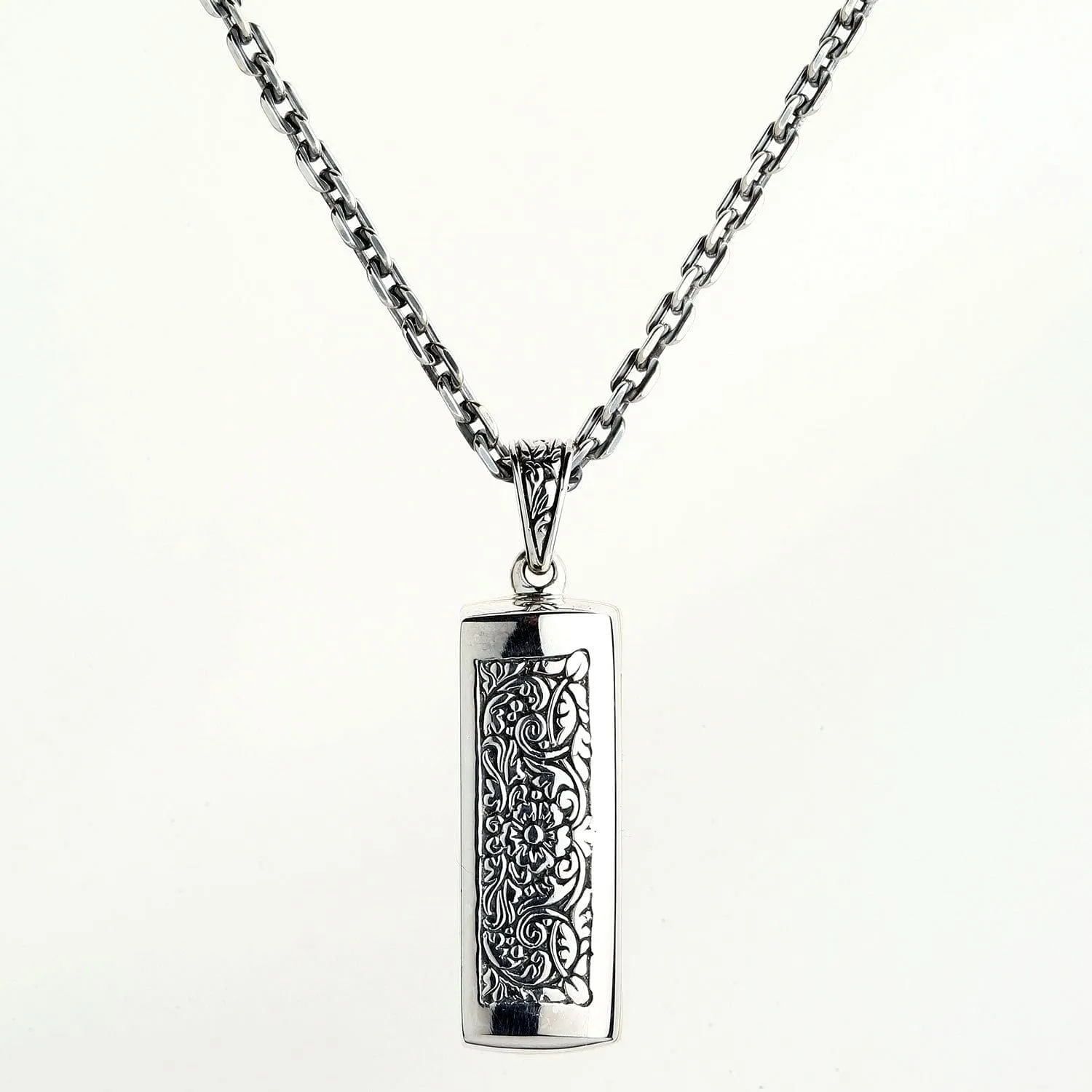 Silver Rasta Lion Harmonica Pendant Necklace