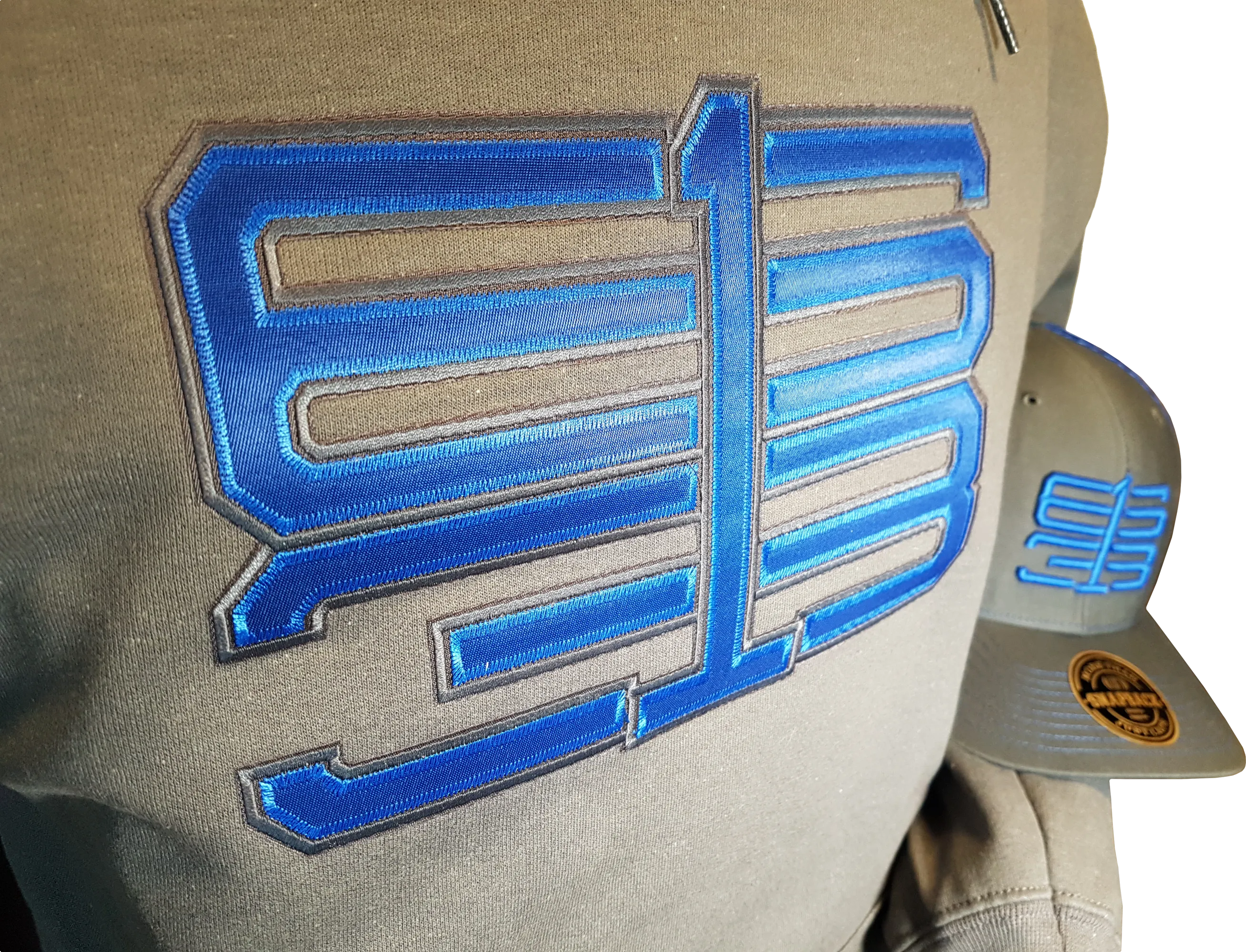 Six One 3 Interlok Hoodie Charcoal Royal Blue