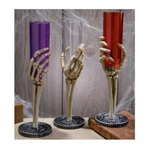 Skeleton Hand Fluted Glass