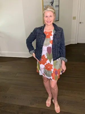 Sleeveless Floral Mini Dress or Cover-Up - Final Sale
