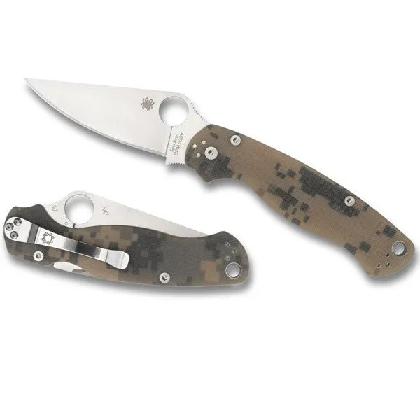 Spyderco Para Military 2 G-10 Camo - Plain Blade