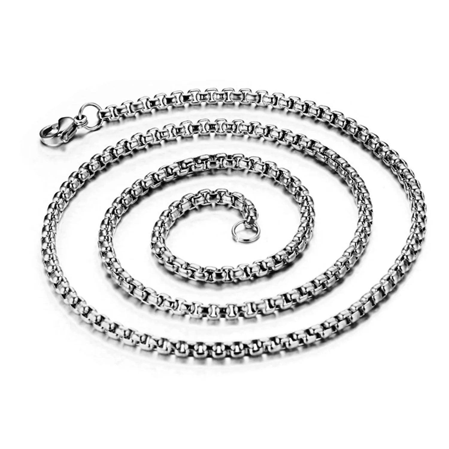 Stainless Steel Royal Crest Alphabet Letter O initial Round Medallion Pendant