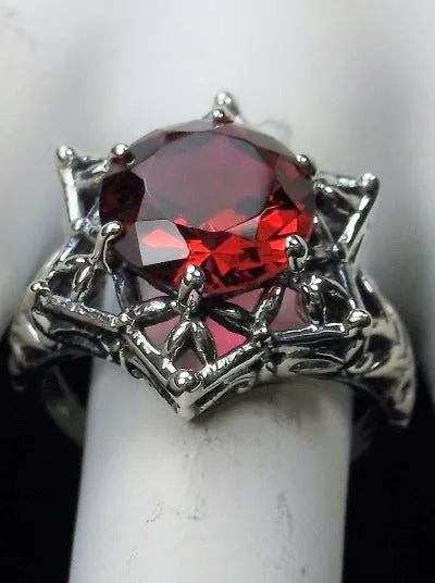 Star Ring, Ruby Ring, Gothic Jewelry Design#D121