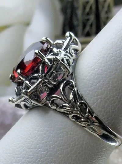 Star Ring, Ruby Ring, Gothic Jewelry Design#D121