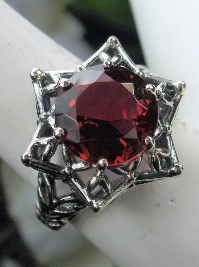 Star Ring, Ruby Ring, Gothic Jewelry Design#D121