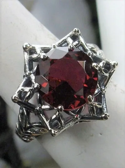 Star Ring, Ruby Ring, Gothic Jewelry Design#D121