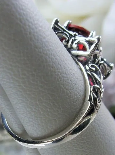 Star Ring, Ruby Ring, Gothic Jewelry Design#D121